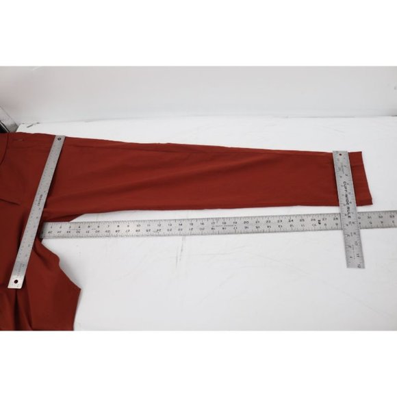 LULULEMON Pants Mens 31 ABC Commission Slim warpstreme terracotta Mid Rise Chino - Picture 7 of 11